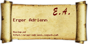 Erger Adrienn névjegykártya